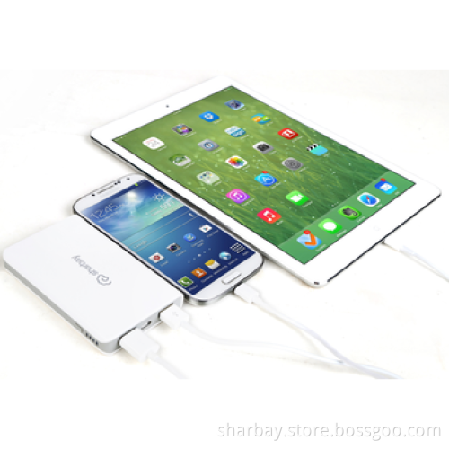 6,000mAh power banks for phones & tablet PC, with double USB ports & lithium polymer battery